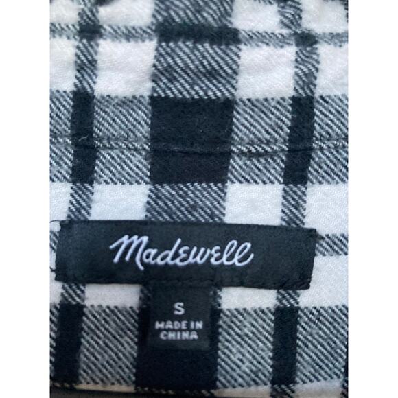 Madewell Black and White Plaid Button Down Shirt - Picture 6 of 6